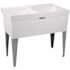 MUSTEE Utilatwin 13 in. x 40 in. x 33 in Fiberglass Floor-Mount Double-Basin Laundry Tub in White