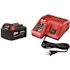 Milwaukee M18 18-Volt Lithium-Ion XC Starter Kit with One 5.0Ah Battery and Charger
