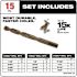 Milwaukee Cobalt Red Helix Twist Drill Bit Set for Drill Drivers (15-Piece)