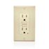 Leviton 15 Amp 125-Volt Duplex Self-Test SmartlockPro Tamper Resistant AFCI/GFCI Dual Function Outlet, Light Almond