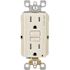 Leviton 15 Amp 125-Volt Duplex Self-Test SmartlockPro Tamper Resistant AFCI/GFCI Dual Function Outlet, Light Almond