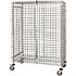 Quantum Storage Systems 1000 lbs. 24 in. x 60 in. x 69 in. Stem Castered Wire Security Cart in Chrome