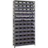1275-101BL Economy 4 in. Shelf Bin 12 in. x 36 in. x 75 in. 13-Tier Shelving System Complete with QSB102 Blue Bins