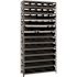 Economy 4 in. Shelf Bin 18 in. x 36 in. x 75 in. 13-Tier Shelving System Complete with QSB104 Black Bins
