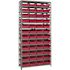 Economy 4 in. Shelf Bin 18 in. x 36 in. x 75 in. 13-Tier Shelving System Complete with QSB108 Red Bins