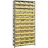 Economy 4 in. Shelf Bin 18 in. x 36 in. x 75 in. 13-Tier Shelving System Complete with QSB108 Yellow Bins