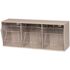 Quantum Storage Systems 23.63 in. Clear Tip Out Bin 3-Compartments Small Part Organizer, Ivory