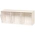 Quantum Storage Systems Clear Tip Out Bin- 3 Compartments Small Part Organizer White