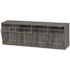Quantum Storage Systems Clear Tip Out Bin- 4 Compartments Small Part Organizer Gray