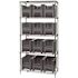 Quantum Storage Systems 18 in. x 36 in. x 74 in. Giant Stack Container Wire Shelving System 5-Tier in Gray