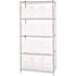 Quantum Storage Systems 18 in. x 36 in. x 74 in. Giant Stack Container Wire Shelving System 5-Tier in Clear