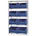 Quantum Storage Systems 18 in. x 42 in. x 74 in. Giant Stack Container Wire Shelving System 5-Tier in Blue