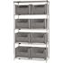 Quantum Storage Systems 18 in. x 42 in. x 74 in. Giant Stack Container Wire Shelving System 5-Tier in Gray
