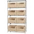 Quantum Storage Systems 18 in. x 42 in. x 74 in. Giant Stack Container Wire Shelving System 5-Tier in Ivory