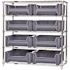 Quantum Storage Systems 18 in. x 36 in. x 74 in. Giant Stack Container Wire Shelving System 5-Tier in Gray