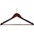 Mens Hanger Walnut Contoured Locking Bar Ball Top in Brass (100 per Case)