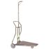 Hospitality 1 Source Stainless Steel Compact Luggage Carrier with Gray Carpet and Bumper