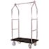 Hospitality 1 Source Contemporary Series Stainless Steel Bellman's Cart with Black Carpet and Bumper