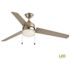 Home Decorators Collection Carrington 60 In. Indoor/Outdoor Ceiling Fan With LED Dome Light Kit, Brushed Nickel