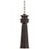 Carrington 60 in. Indoor/Outdoor Ceiling Fan with Led Dome Light Kit, Natural Iron with Black Blades