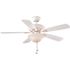 Hampton Bay Wellston 44 in. LED Matte White Ceiling Fan with Light Kit