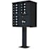 Florence USPS Delivery Pedestal Mounted vital Cluster Box Unit with 12 Mailboxes, 1 Parcel Locker in Black