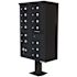 Florence USPS Delivery Pedestal Mounted vital Cluster Box Unit with 13 Mailboxes, 1 Parcel Locker in Black