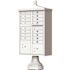 Florence USPS Delivery Pedestal Mounted vogue Traditional Cluster Box Unit with 16 Mailboxes, 2 Parcel Lockers in Postal Grey