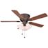 Clarkston 44 in. Indoor Bronze Ceiling Fan with 3-Tulip Light Kit with Maple/Walnut Blades