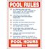 27 in. x 19 in. Pool Rules Pool Sign