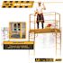 MetalTech 18 ft. Jobsite Series 3-Story Mobile Baker Scaffolding Tower with Outriggers, Guard Rail, and Scaffolding Platform