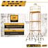 MetalTech 18 ft. Jobsite Series 3-Story Mobile Baker Scaffolding Tower with Outriggers, Guard Rail, and Scaffolding Platform