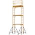 MetalTech 18 ft. Jobsite Series 3-Story Mobile Baker Scaffolding Tower with Outriggers, Guard Rail, and Scaffolding Platform