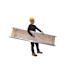 MetalTech Pack of 3 - 7 ft. x 19 in. Scaffolding Platform with 5/8 Plywood Plank and aluminum side
