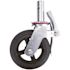 MetalTech 8-inch Cast Iron and Rubber Heavy-Duty Caster Wheels with Double-Lock Locking Pedal for Metaltech Scaffolding