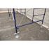 24-inch Galvanized Steel Adjustable Leveling Jacks with Heavy-Duty Base Plate and Wing Nut Screw for Scaffolds, 4-Pack