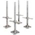 24-inch Galvanized Steel Adjustable Leveling Jacks with Heavy-Duty Base Plate and Wing Nut Screw for Scaffolds, 4-Pack
