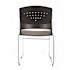 BOSS Office Products Side Chair Black Plastic Seats Steel Frame Chrome Stackable