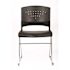 BOSS Office Products Side Chair Black Plastic Seats Steel Frame Chrome Stackable