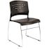 BOSS Office Products Side Chair Black Plastic Seats Steel Frame Chrome Stackable