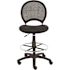 BOSS Office Products Black Mesh Drafting Stool