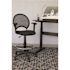 BOSS Office Products Black Mesh Drafting Stool with Adjustable Arms