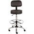 BOSS Office Products Black Vinyl Task Counter Stool with Back Rest and Seat Height Adjustment