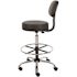 BOSS Office Products Black Vinyl Task Counter Stool with Back Rest and Seat Height Adjustment