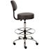 BOSS Office Products Black Vinyl Task Counter Stool with Back Rest and Seat Height Adjustment