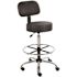 BOSS Office Products Black Vinyl Task Counter Stool with Back Rest and Seat Height Adjustment