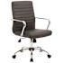 BOSS Office Products Black Contemporary Desk Chair with Chrome Arms