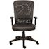 BOSS Office Products Black Leather & Mesh Desk Chair with Adjustable Arms and Seat Height Adjustment