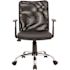 BOSS Office Products Black Mesh Black Vinyl Seat Chrome Base T-Arms Pneumatic Lift Mesh Task Chair