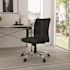 BOSS Office Products Black Mesh Black Vinyl Seat Chrome Base T-Arms Pneumatic Lift Mesh Task Chair